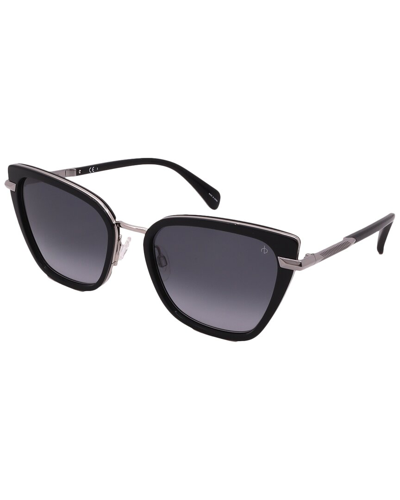 Shop Rag & Bone Women's Rnb1057/g/s 56mm Sunglasses In Black