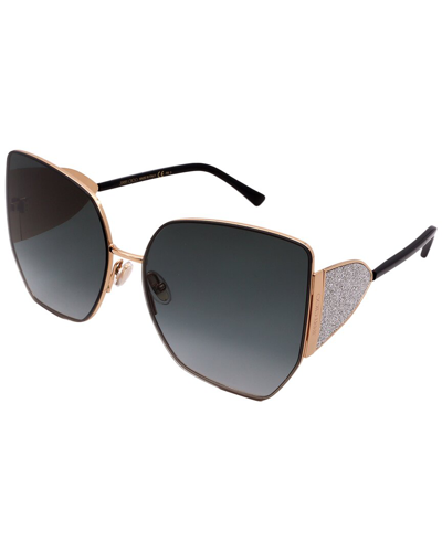 Shop Jimmy Choo Women's River/s 61mm Sunglasses In Gold