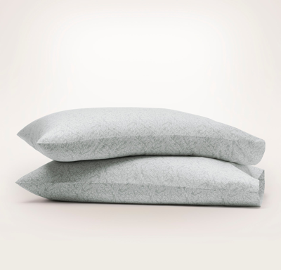 Boll & Branch Organic Signature Climbing Vine Pillowcase Set In Shore