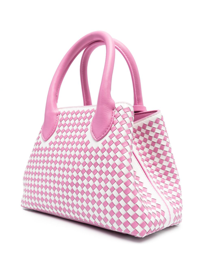 Shop Aspinal Of London Mini Paris Leather Tote Bag In Pink
