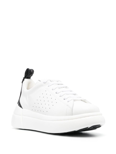 Shop Redv Bowalk Low-top Leather Sneakers In White