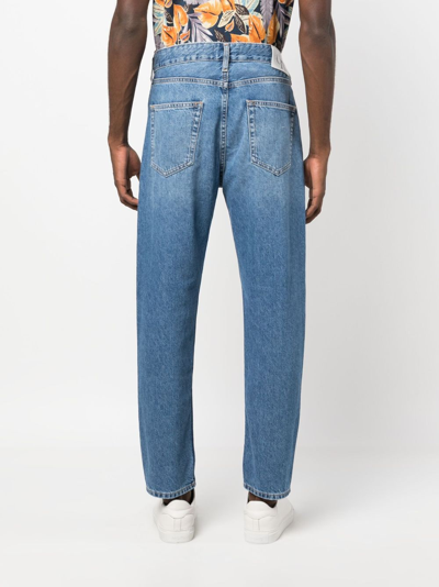 Shop Calvin Klein Jeans Est.1978 Cropped Straight-leg Jeans In Blue