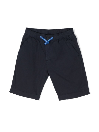 Shop North Sails Logo-print Drawstring Track Shorts In Blue