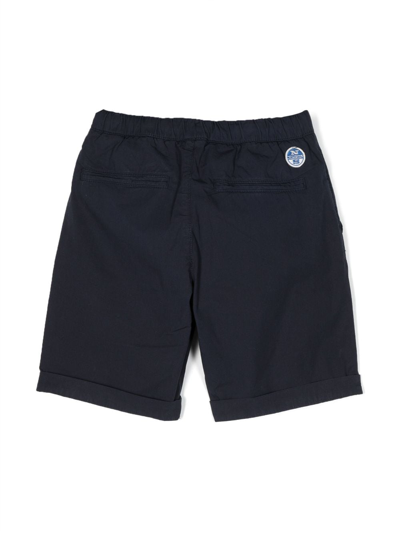 Shop North Sails Logo-print Drawstring Track Shorts In Blue