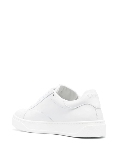 Shop Lanvin Ddb0 Leather Sneakers In White