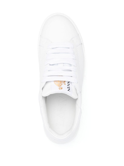 Shop Lanvin Ddb0 Leather Sneakers In White