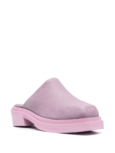 Eckhaus Latta Zoe 55mm Leather Mules In Pink