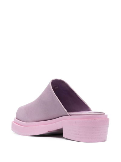 Shop Eckhaus Latta Zoe 55mm Leather Mules In Pink