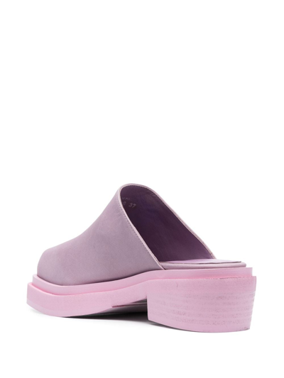 Eckhaus Latta Zoe 55mm Leather Mules In Pink