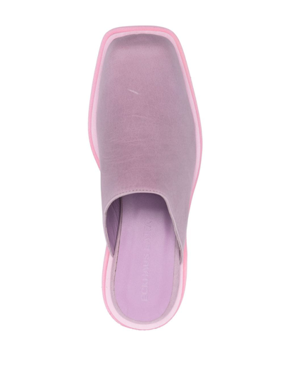 Shop Eckhaus Latta Zoe 55mm Leather Mules In Pink