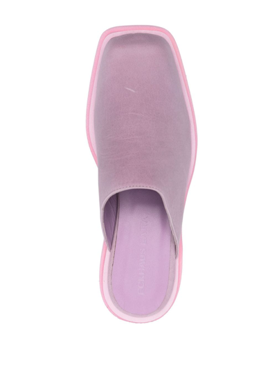 Eckhaus Latta Zoe 55mm Leather Mules In Pink