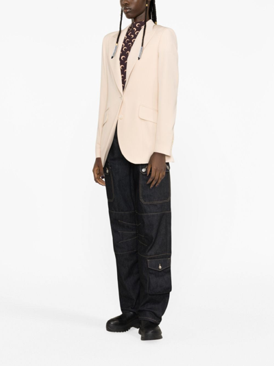 Stella Mccartney Tailored Single-breasted Blazer In Neutrals