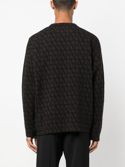 Shop Valentino Toile Iconographe-pattern Jumper In Brown