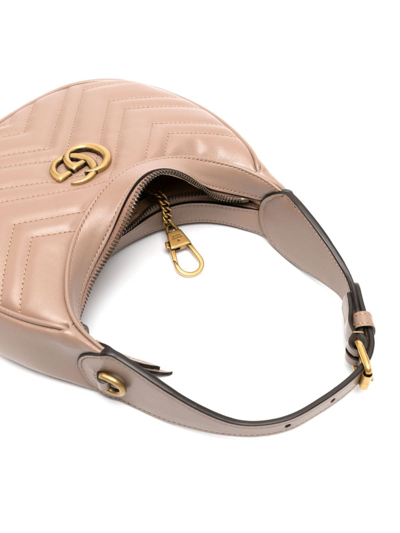 Shop Gucci Mini Gg Marmont Shoulder Bag In Neutrals