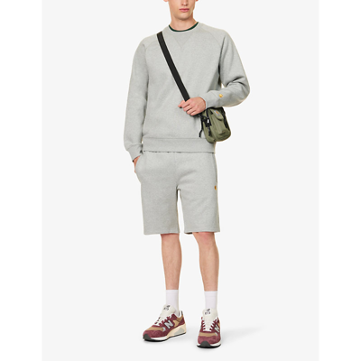 Carhartt Gray Chase Sweatshirt In Grey Heather  Gold
