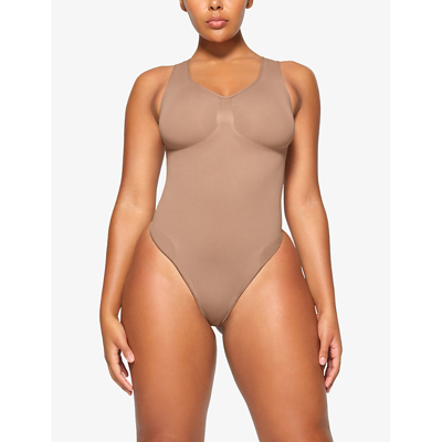 Shop Skims Womens Sienna Sculpt Ruched Stretch-woven Body