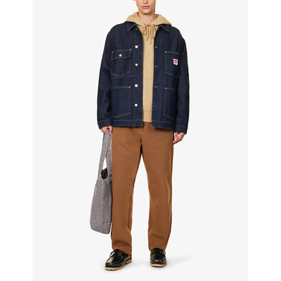 Shop Carhartt Wip Men's Blue Nash Brand-patch Oversized Denim Jacket
