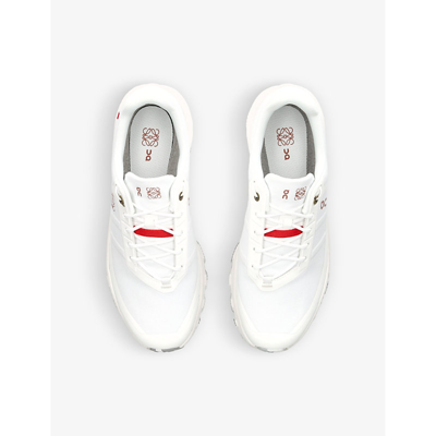 Shop Loewe Men's White X On-running Cloudventure Recycled-polyester Low-top Trainers