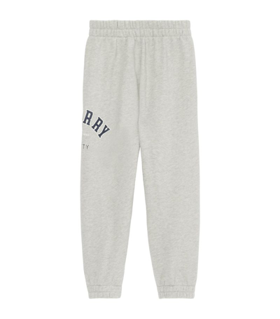 Shop Burberry Kids College Logo Sweatpants (3-14 Years) In Grey