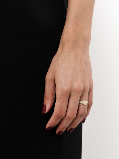 Yvonne Léon 9kt Yellow Gold Diamond Heart Ring In Gold