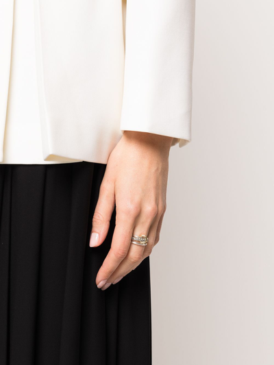 Spinelli Kilcollin Petunia Diamond Three Link Ring In Gold