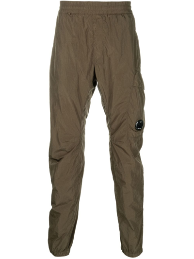 Shop C.p. Company Chrome-r Panelled Track Pants In Green
