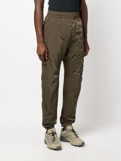 Shop C.p. Company Chrome-r Panelled Track Pants In Green