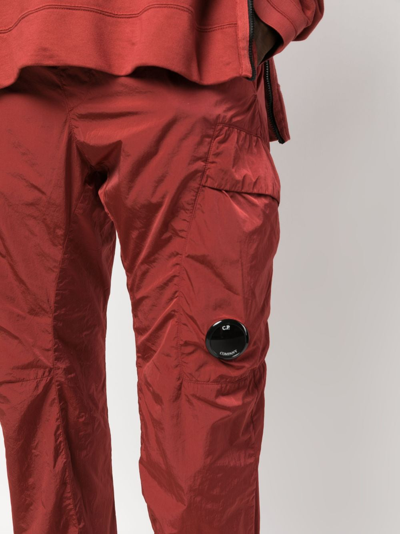 Shop C.p. Company Chrome-r Panelled Track Pants In Red