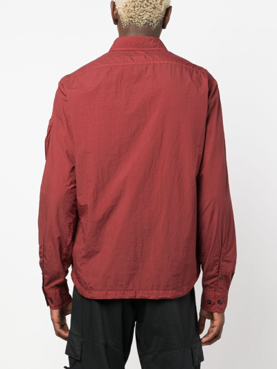 Shop C.p. Company Zip-up Shirt Jacket In Red