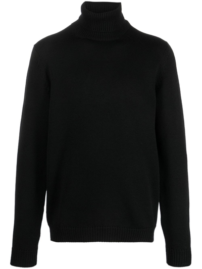 Shop Roberto Collina Roll-neck Merino-wool Jumper In Black