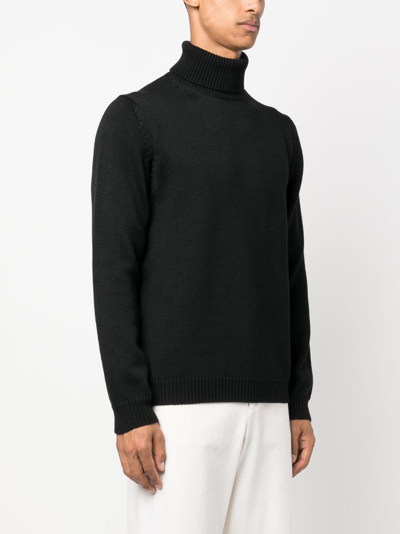 Shop Roberto Collina Roll-neck Merino-wool Jumper In Black