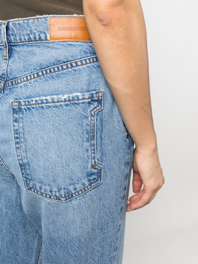 Shop Cotton Citizen Kate Mid-rise Straight-leg Jeans In Blue