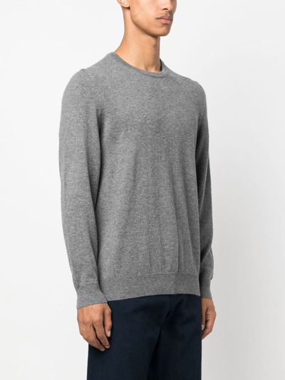 Fedeli Crew-neck Cashmere Jumper In Grey