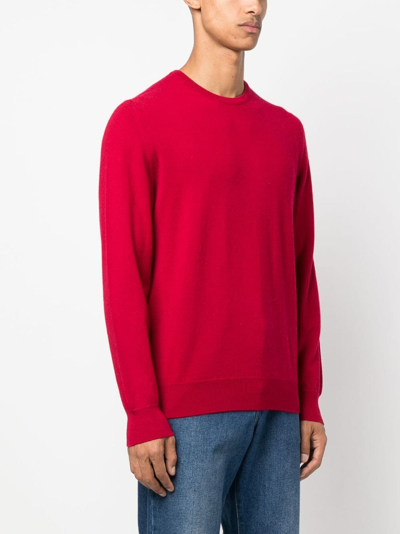Shop Fedeli Crew-neck Cashmere Jumper In Red