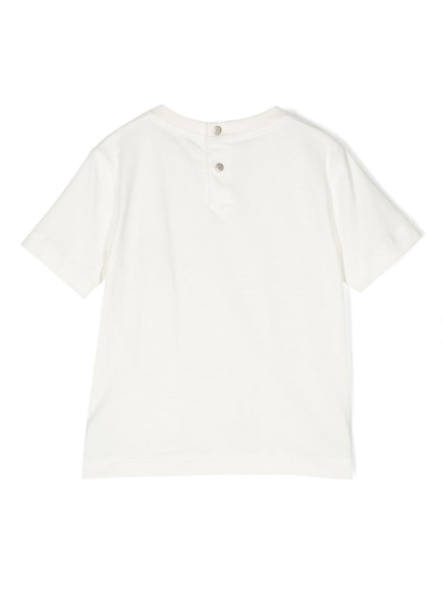 Roberto Cavalli Teddy-bear Print Cotton T-shirt In White