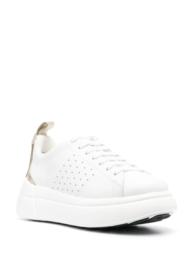 Shop Redv Bowalk Low-top Leather Sneakers In White