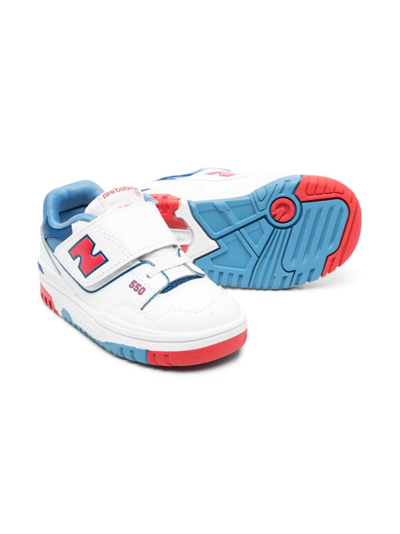 Shop New Balance Logo Touch-strap Sneakers In White