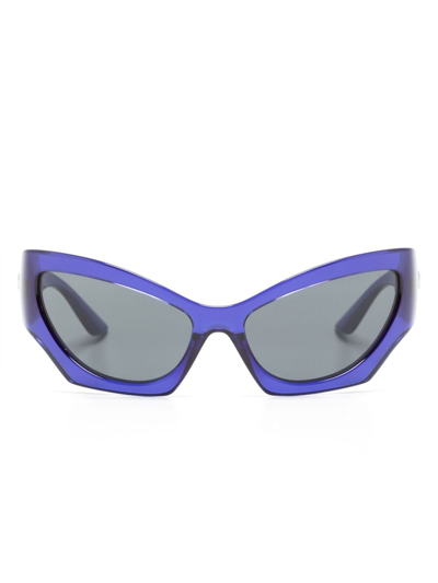 Shop Versace Tinted Cat-eye Sunglasses In Purple