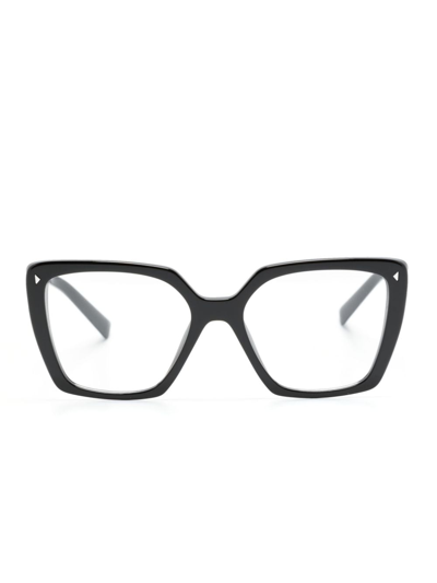 Shop Prada Square-frame Glasses In Black