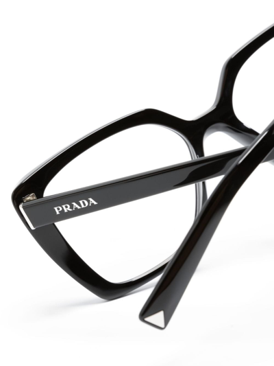 Shop Prada Square-frame Glasses In Black
