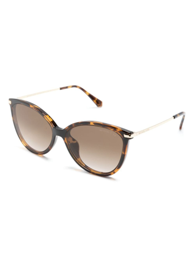 Michael Kors Tortoiseshell-effect Cat-eye Sunglasses In Brown