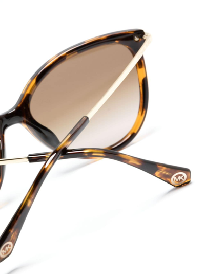 MICHAEL KORS TORTOISESHELL-EFFECT CAT-EYE SUNGLASSES 