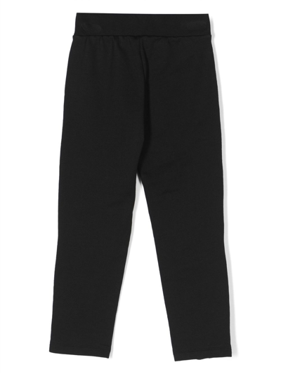 Shop Roberto Cavalli Junior Buttoned-cuffs Track Trousers In Black