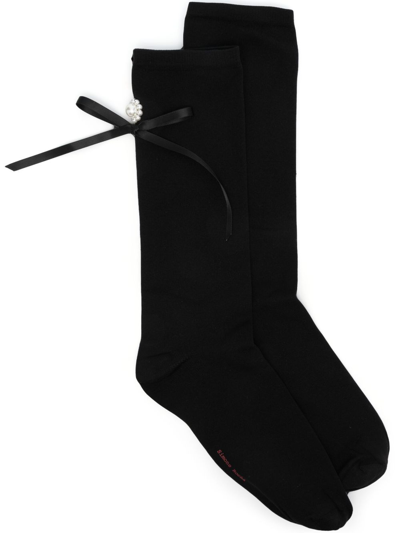 Simone Rocha Sock40d0639 Black Black Pearl In Black