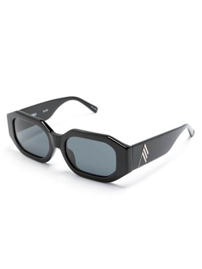 Linda Farrow X The Attico Irene Hexagonal-frame Sunglasses In Black