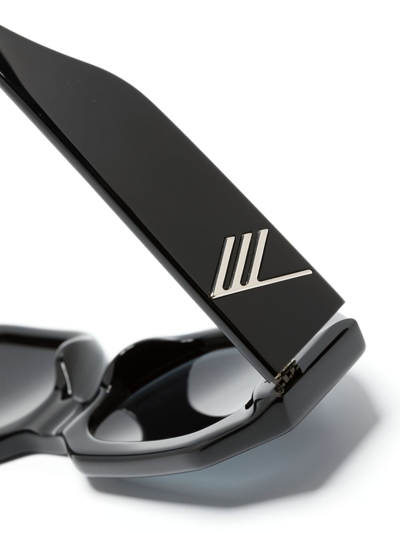 Linda Farrow X The Attico Irene Hexagonal-frame Sunglasses In Black
