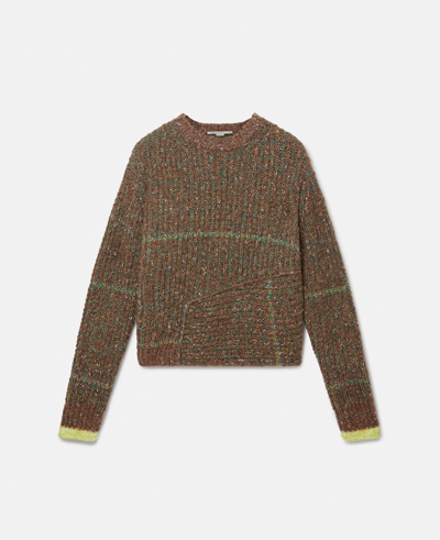 Shop Stella Mccartney Tweed Knit Jumper In Brown