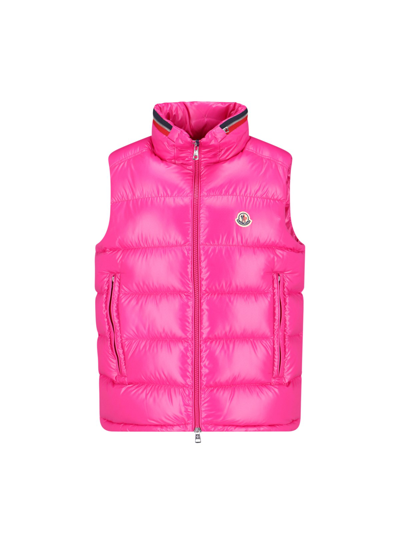 Shop Moncler 'ouse' Padded Vest In Pink