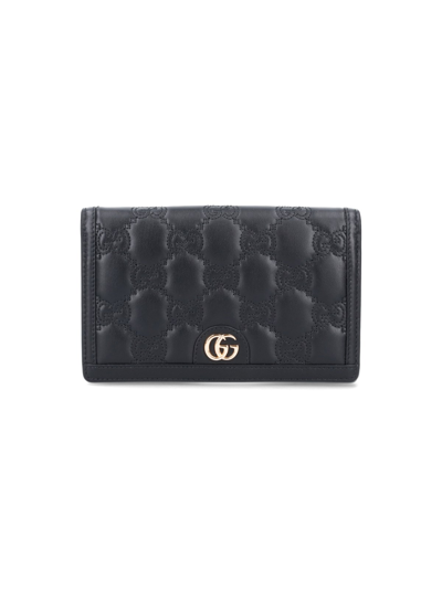 Gucci Signature Card Case, Black, GG Leather