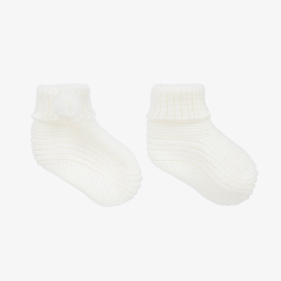 Shop Artesania Granlei Ivory Knitted Baby Booties